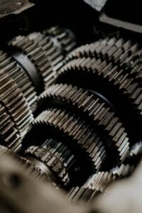 close up of transmission gears