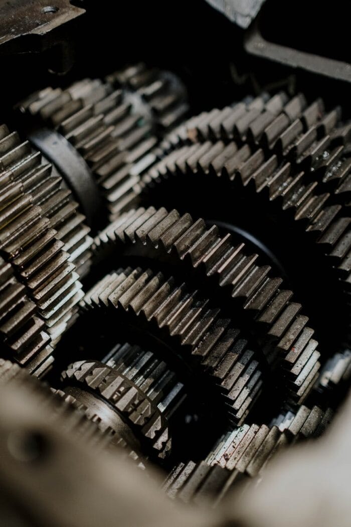 close up of transmission gears