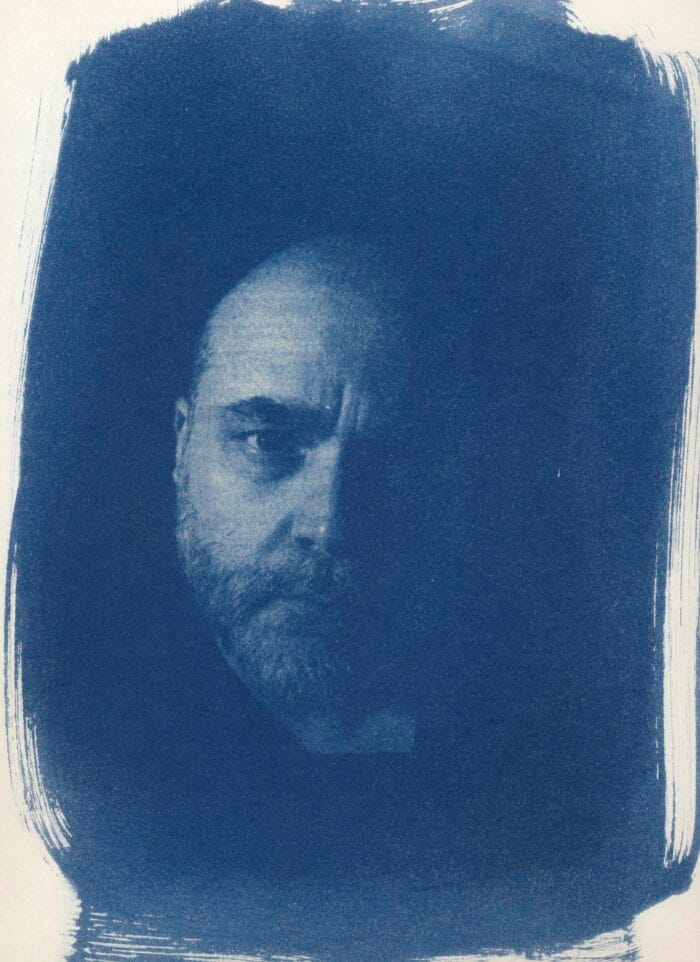 Zelfportret, cyanotype